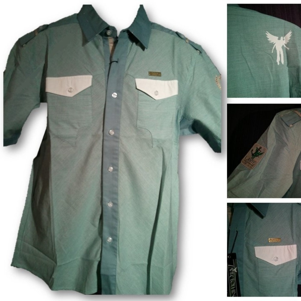 Men Summer Shirt Yacht Patch Angel Print | Lavie
